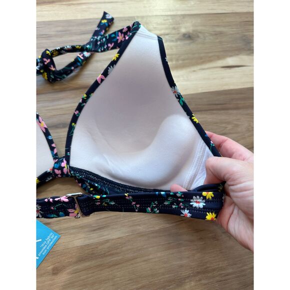 NWT Draper James Ditsy Garden Bow Front Halter Bikini Top Size Large - Picture 3 of 6